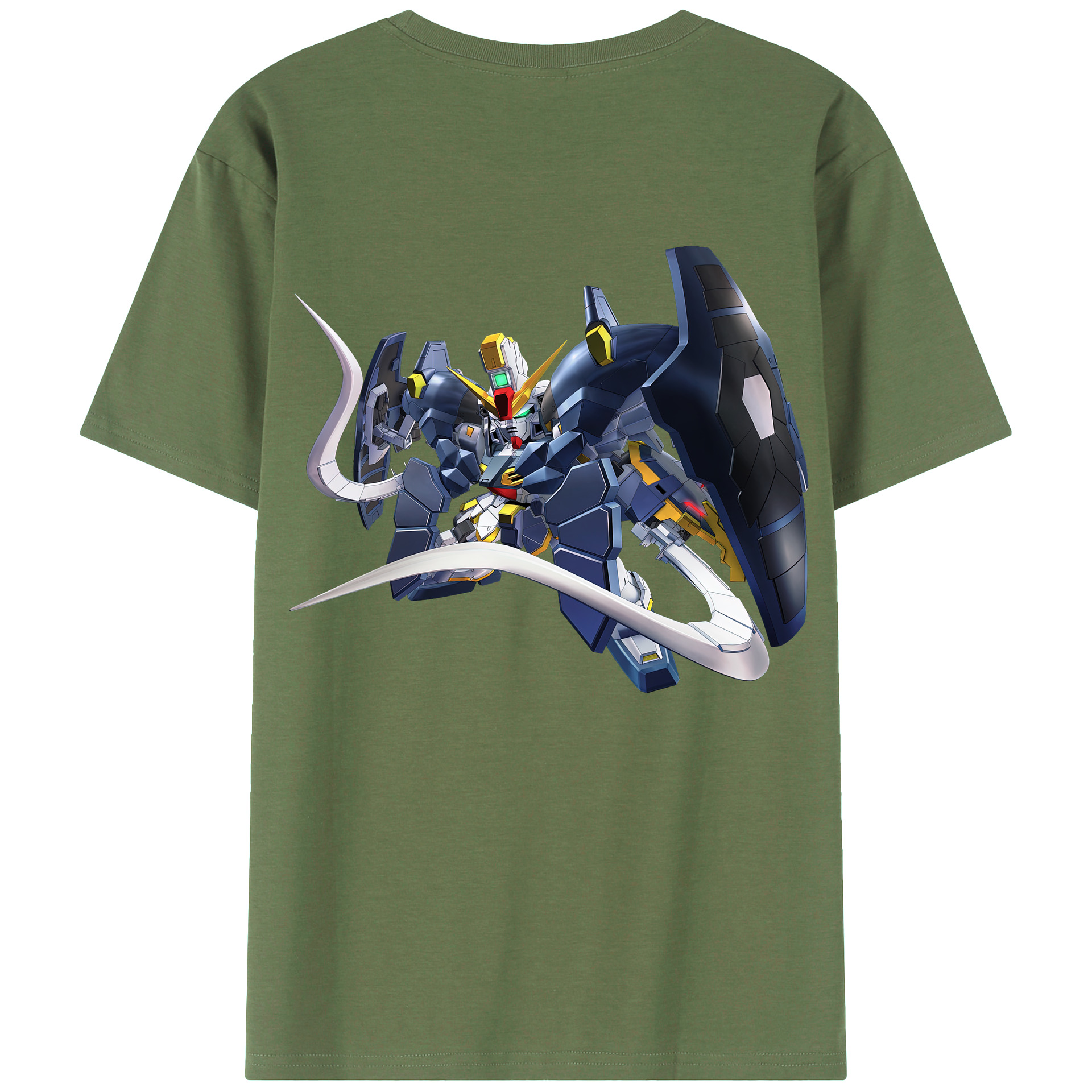 （画像用） 機動戦士ガンダム Mobile Suit Gundam 綿100％ メンズ半袖Tシャツ（バックプリント） 通気性